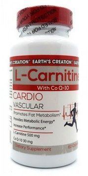 Жироспалювач Earth's Creation L Carnitine 500mg + Co-Q 10 30mg 60 caps 874618 фото