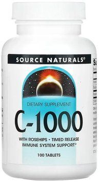 Source Naturals C-1000 1000 mg - 100 Tablets 1452284 фото