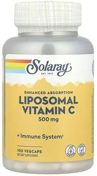 Solaray Liposomal Vitamin C 500mg - 100 Veg Capsules 1452799 фото