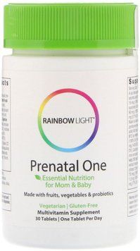 Rainbow Light Just Once Prenatal One Food-Based Multivitamin 30 Tabs Витамины для беременных 535494 фото