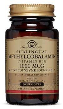 Solgar Sublingual Methylcobalamin (Vitamin B12) 1000 mcg 30 Nuggets 498712 фото