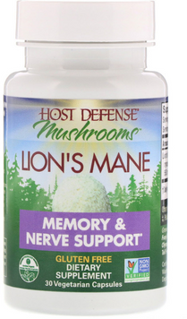 Fungi Perfecti Lion's Mane Memory & Nerve Support 30 Caps (FPI-03161) 590939 фото