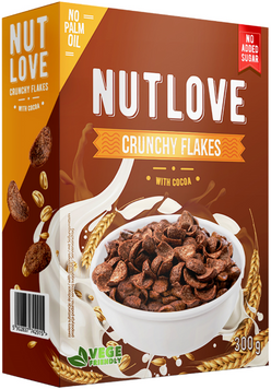 Хрумкі пластівці Allnutrition Nutlove Crunchy Flakees 300 g With Cocoa 1106168 фото