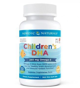 Nordic Naturals Children's DHA 250 mg 360 Mini Soft Gels Strawberry Рыбий жир для детей со вкусом клубники 550747 фото