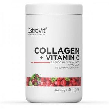 OstroVit Collagen + Vitamin C Коллаген с витамином С 400 g /40 servings/Raspberry Mint Lemonade 970785 фото