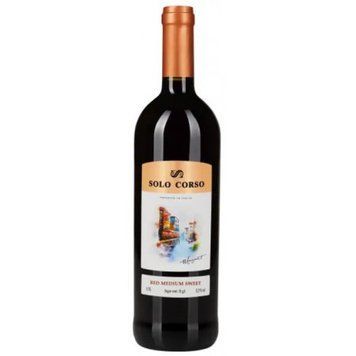 Вино Solo Corso Rosso VdT, красное полусладкое, 0.75л 11% (DIS8011510019613) 1179323 фото