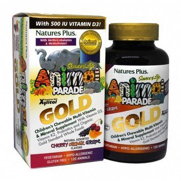 Natures Plus Animal Parade Gold 120 chewables Мультивитамины для детей, вкус ассорти 492006 фото