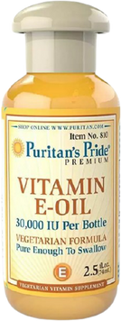 Puritan's Pride Vitamin E-Oil 30.000 IU Вітамін Е 74 мл 776637 фото