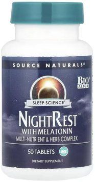 Source Naturals Sleep Science NightRest with Melatonin - 50 Tablets 1452203 фото