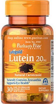 Puritan's Pride Lutigold Extra Lutein 20mg 30softgels 442756 фото