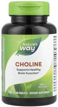 Nature's Way Choline 500 mg - 100 Tablets 1453444 фото
