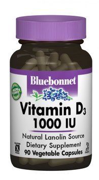 Bluebonnet Nutrition Vitamin D3 1000IU 90 caps 489390 фото