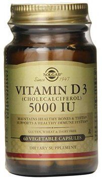 Solgar Vitamin D3 (Cholecalciferol), 5000 IU, 60 Vegetable Capsules (SOL-03312) 661687 фото