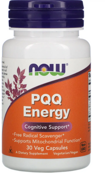 Now Foods PQQ Energy Витамин В14 пирролохинолинхинон для энергии 30 вегетарианских капсул 1158624 фото