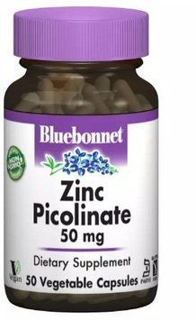 Bluebonnet Nutrition Zinc Picolinate 50 mcg Цинк Пиколинат 50мг 50 вегетарианских капсул 993701 фото