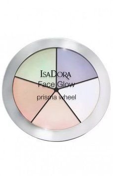 IsaDora Face Glow Highlighting Wheel 50 rainbow highlights Хайлайтер для обличчя 18 g 1083823 фото