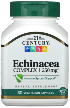 21st Century Echinacea complex Экстракт эхинацеи 60 вегетарианских капсул 1043992 фото