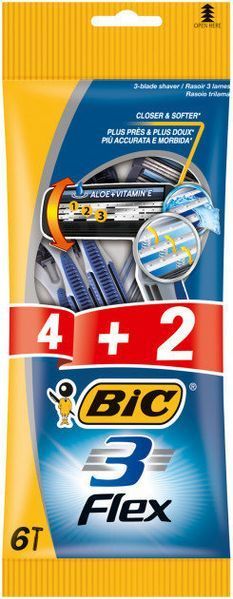 Bic Flex 3 Станки для бритья 4 + 2 шт. 693025 фото