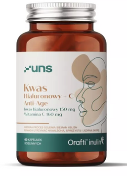 UNS Vitamins Hyaluronic Acid+C Гиалуронавая кислота + Витамин С 60 веганских капсул 1107242 фото