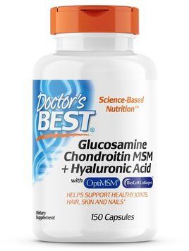 Doctor's Best, Glucosamine Chondroitin MSM + Hyaluronic Acid, 150 Caps (DRB-00271) 624094 фото