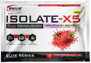 Genius Nutrition Isolate-X5 sachet 33 g / 1 serving / Wild Strawberry 1017392 фото