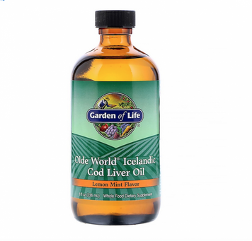 Garden of Life Olde World Icelandic Cod Liver Oil, Lemon Mint Flavor, 8 fl oz (236 ml) (GOL-11136) 681199 фото