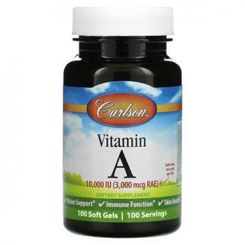 Carlson Labs Vitamin A Вітамін А 10000 МО 100 капсул 1117578 фото