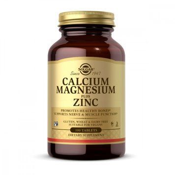 Solgar Calcium Magnesium Plus Zinc - 100 tabs 1471823 фото