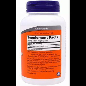 Now Foods L-Phenylalanine 500 mg 120 caps 416670 фото