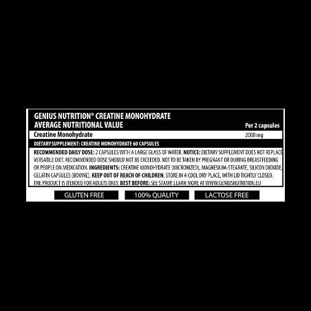 Genius Nutrition Creatine 60 caps / 30 servings 1021891 фото