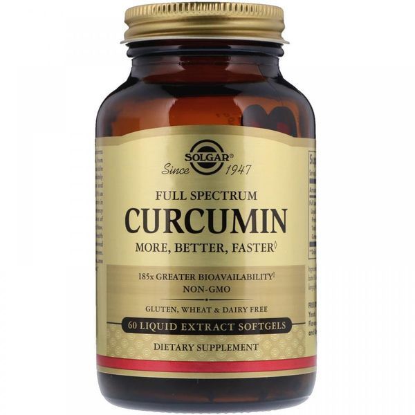 Solgar Full Spectrum Curcumin 60 гелевых капсул (Солгар Куркумин) 497779 фото