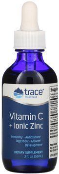 Trace Minerals Research Vitamin C + Ionic Zinc, 2 fl oz (59 ml) (TMR-00568) 682232 фото