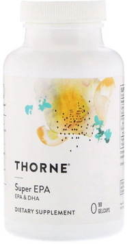 Thorne Research, Super EPA, EPA & DHA, 90 Gelcaps (THR-00690) 608416 фото