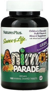 Nature's Plus Animal Parade Multi-Vitamin and Mineral Вітаміни для дітей смак виноград 180 жувальних таблеток 881832 фото