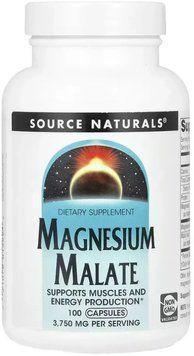 Source Naturals Magnesium Malate 625mg - 100 Capsules 1452225 фото