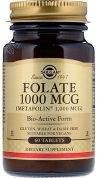 Solgar Folate Солгар Фолат, метафолин 1000 mcg 60 таблеток 497234 фото