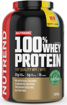 Протеин Nutrend 100% Whey Protein 2250 g /75 servings/ Pineapple Coconut 843840 фото