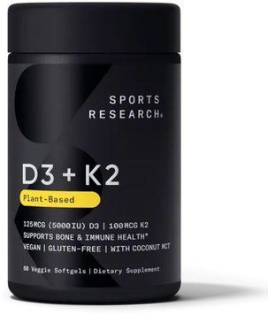 Sport Research Vegan D3 5000iu + Vitamin K2 100mcg - 60 softgels 1470596 фото