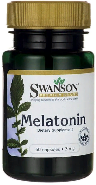 Swanson, Melatonin 3 mg 60 caps (SWA-01498) 608035 фото