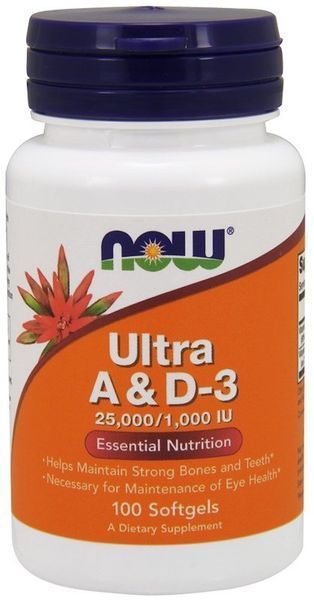 Now Foods Ultra A And D-3, 100 Softgels (NOW-00361) 685557 фото