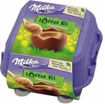 Шоколадні яйця Milka Loffel ei Haselnusse 136 г (7622201791995) 1388598 фото