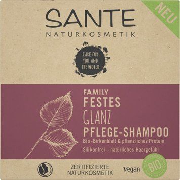 Sante Hair Care & Styling БІО-Шампунь твердий для волосся рослинні протеїни та березове листя 60g 895630 фото