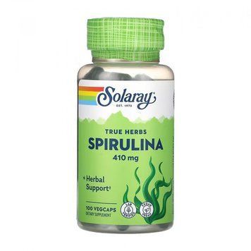 Solaray Spirulina Algae 410mg - 100 vcaps 1472050 фото