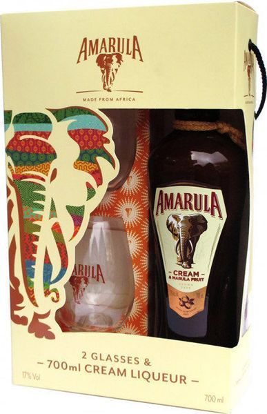 Крем-ликер Amarula 17% 0.7л + 2 бокала (PRA4820196540090) 676406 фото
