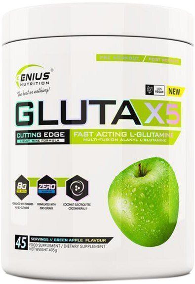 Амінокислота для спорту Genius Nutrition Gluta X5 405 g/45 servings/ Green apple 937925 фото