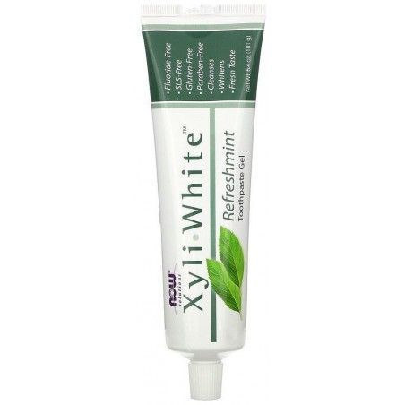 Now Foods Solutions XyliWhite Toothpaste Gel Refreshmint Зубна гель-паста зі смаком свіжої м'яти 181 g 777037 фото