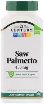 21st Century Saw Palmetto Extract Standardized 200 Veggie Caps (CEN-21689) 575848 фото