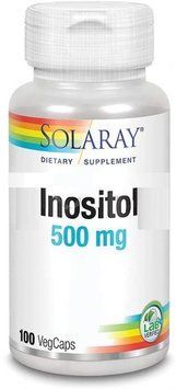 Solaray Inositol, 500 mg, 100 Vegetarian Capsules (SOR-04358) Інозітол 661718 фото