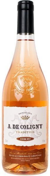 Вино A. De Coligny Ros&eacute; Medium Sweet, рожеве напівсолодке, 0.75л 11% (WHS3760010297421) 1216133 фото