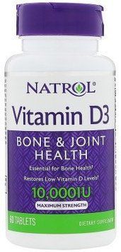 Natrol Vitamin D3 10,000 IU 60 Tabs Витамин D3 552441 фото